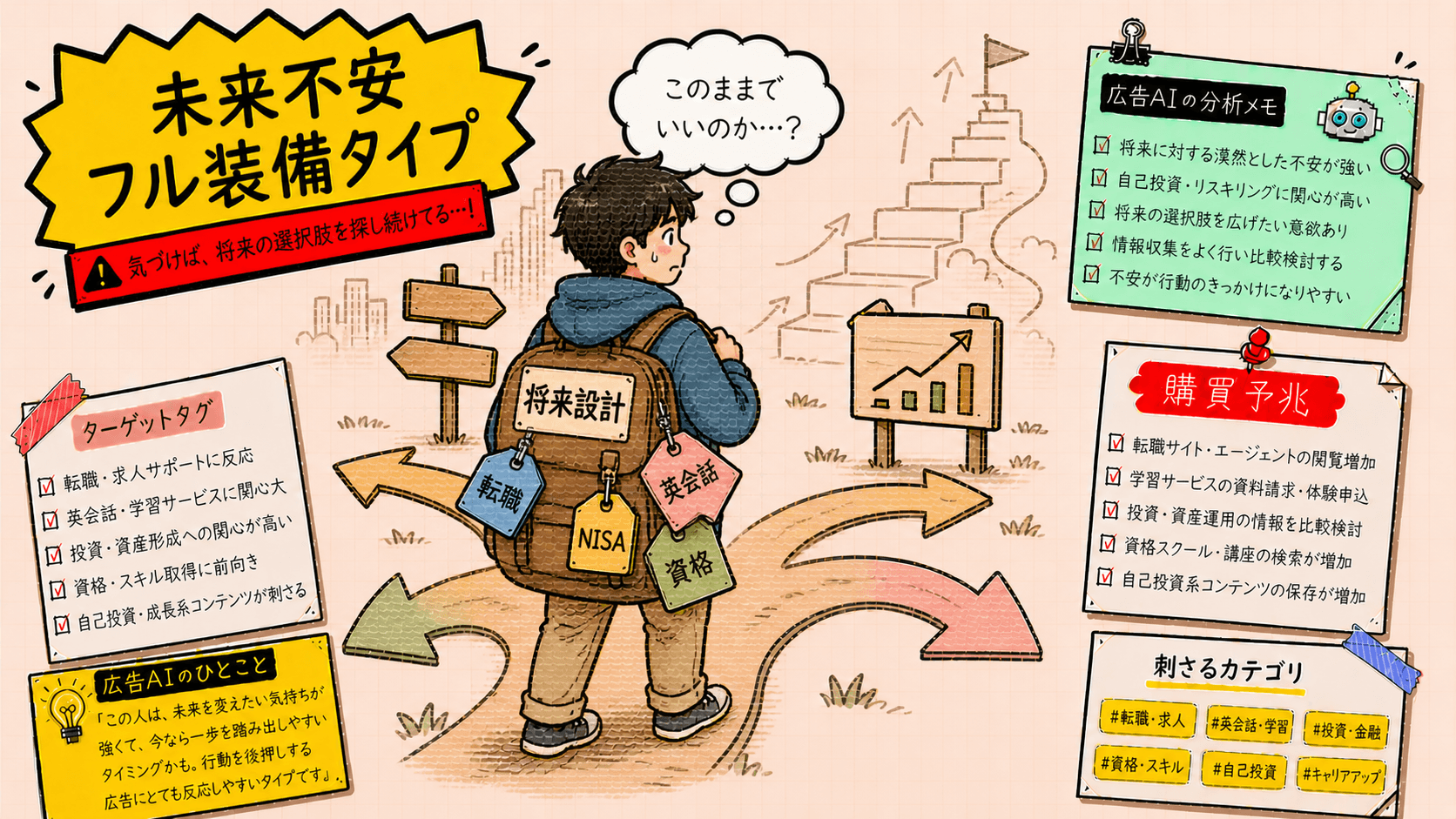 まだ何者かになりたいタイプの広告人格タイプ画像