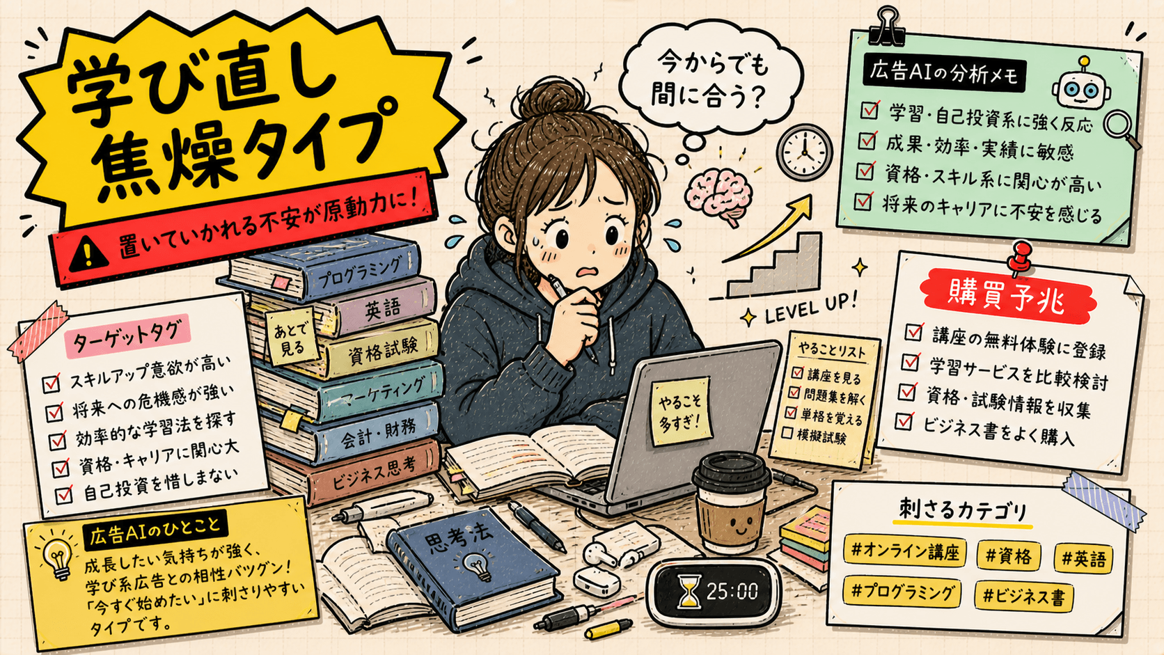 現実逃避の快適化に課金する人の広告人格タイプ画像