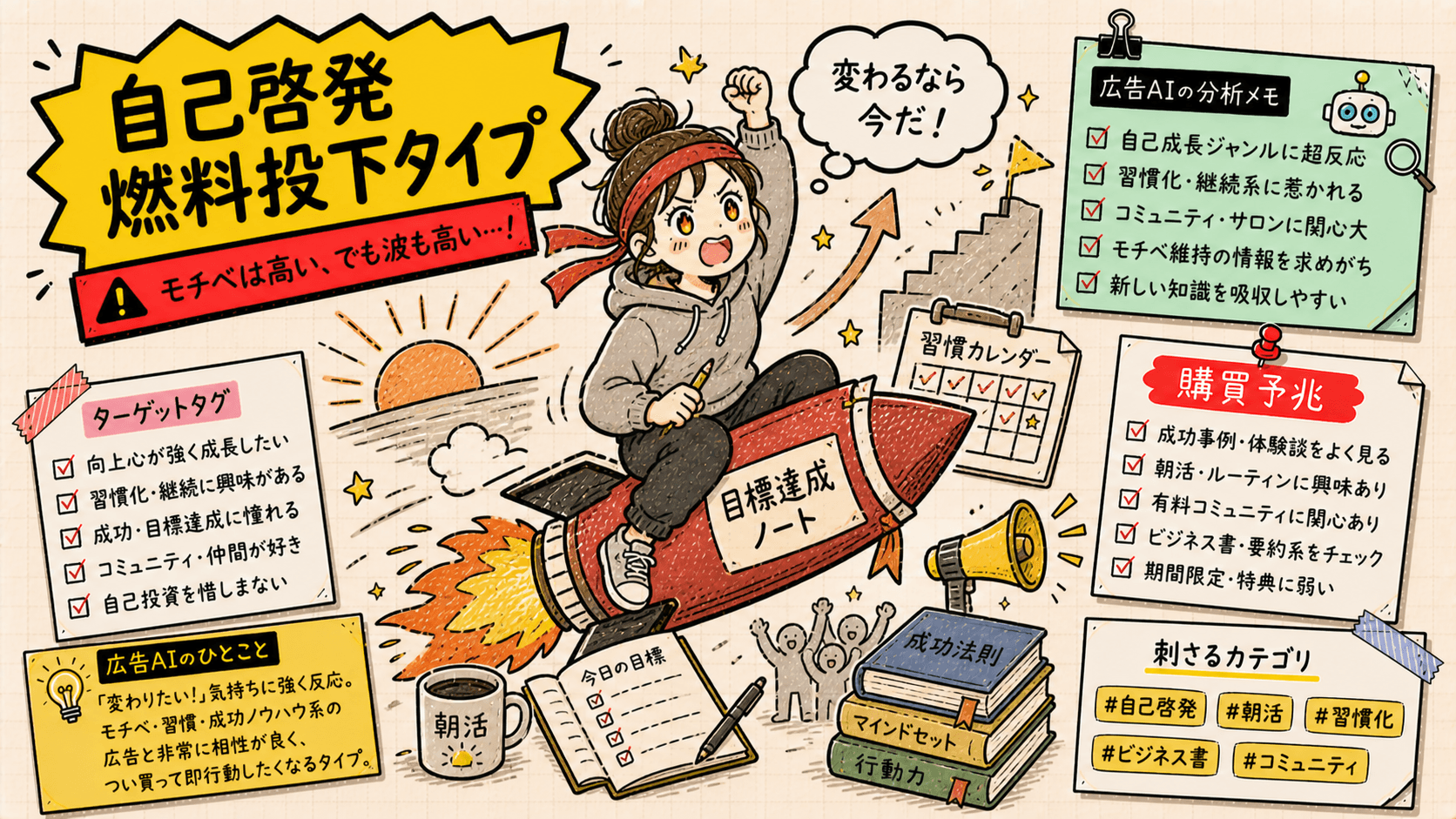 机上アップデート中毒タイプの広告人格タイプ画像