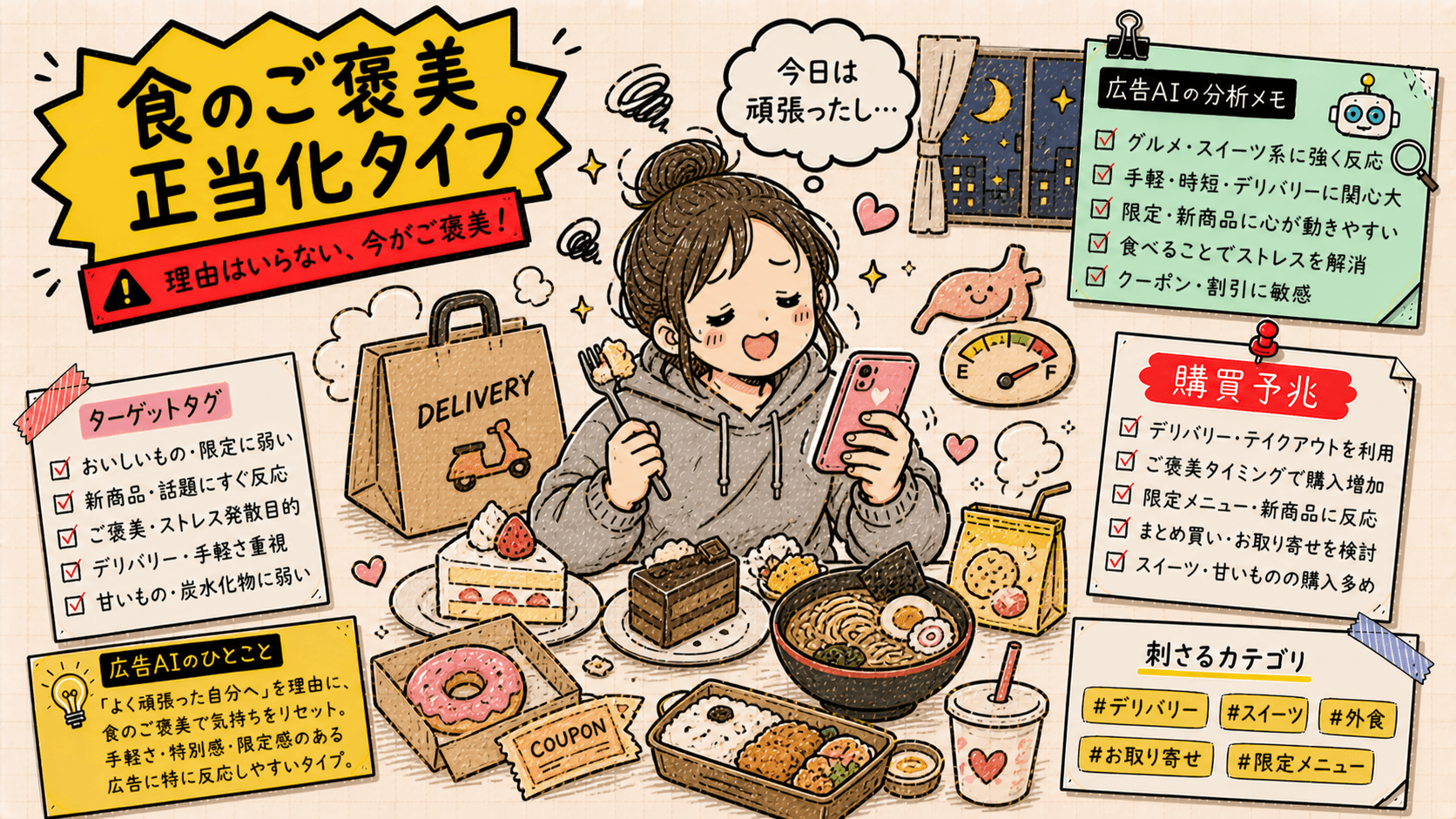 服から人格を起動するタイプの広告人格タイプ画像