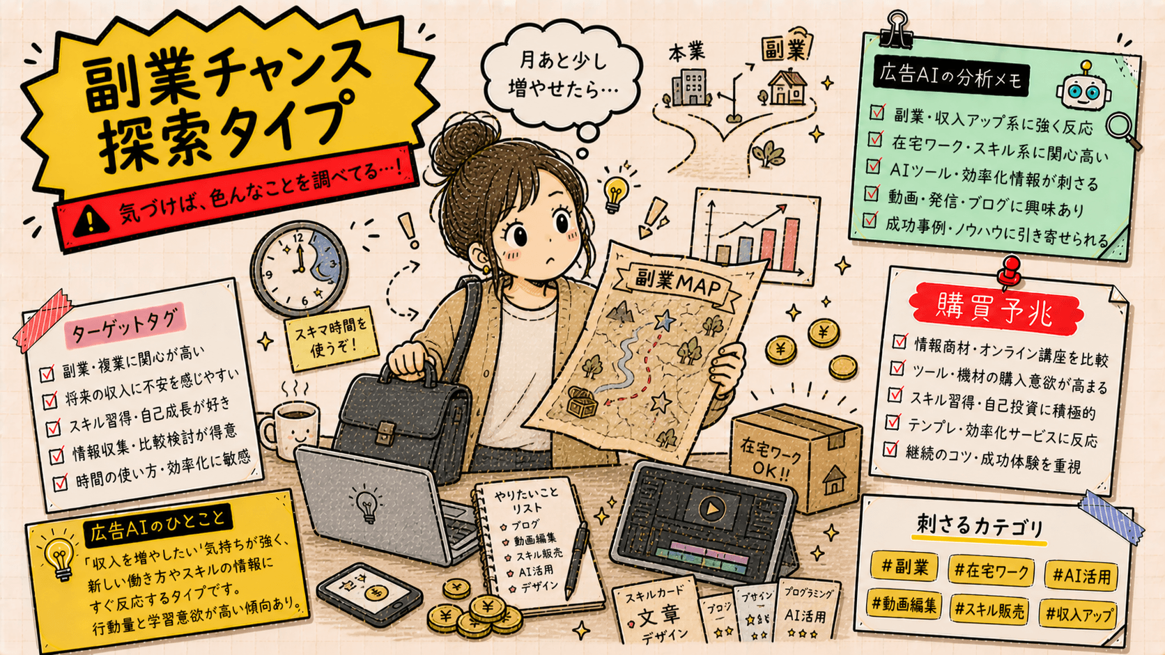 現実逃避サブスク最適化タイプの広告人格タイプ画像