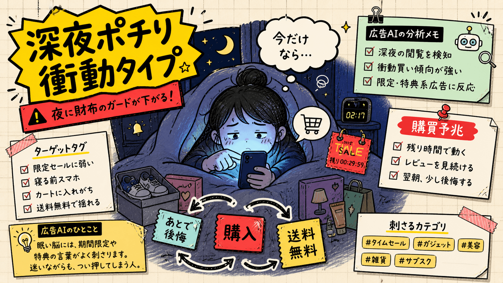 字幕オフで人生を変えたいタイプの広告人格タイプ画像