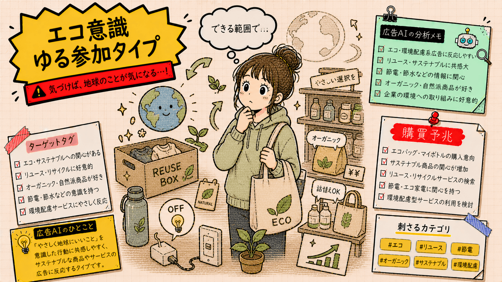 旅先で運命の服を買うタイプの広告人格タイプ画像