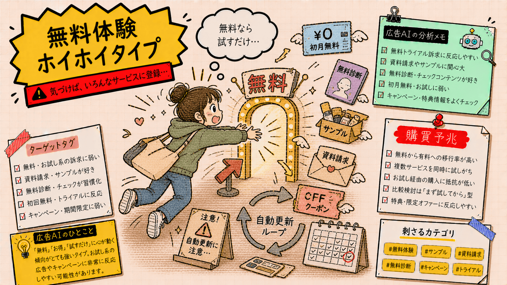 初対面に備えすぎる社交準備型の広告人格タイプ画像