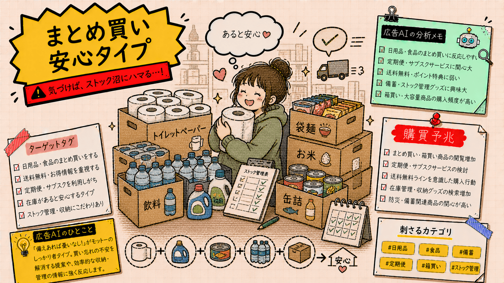安定を疑いながら安定を探すタイプの広告人格タイプ画像