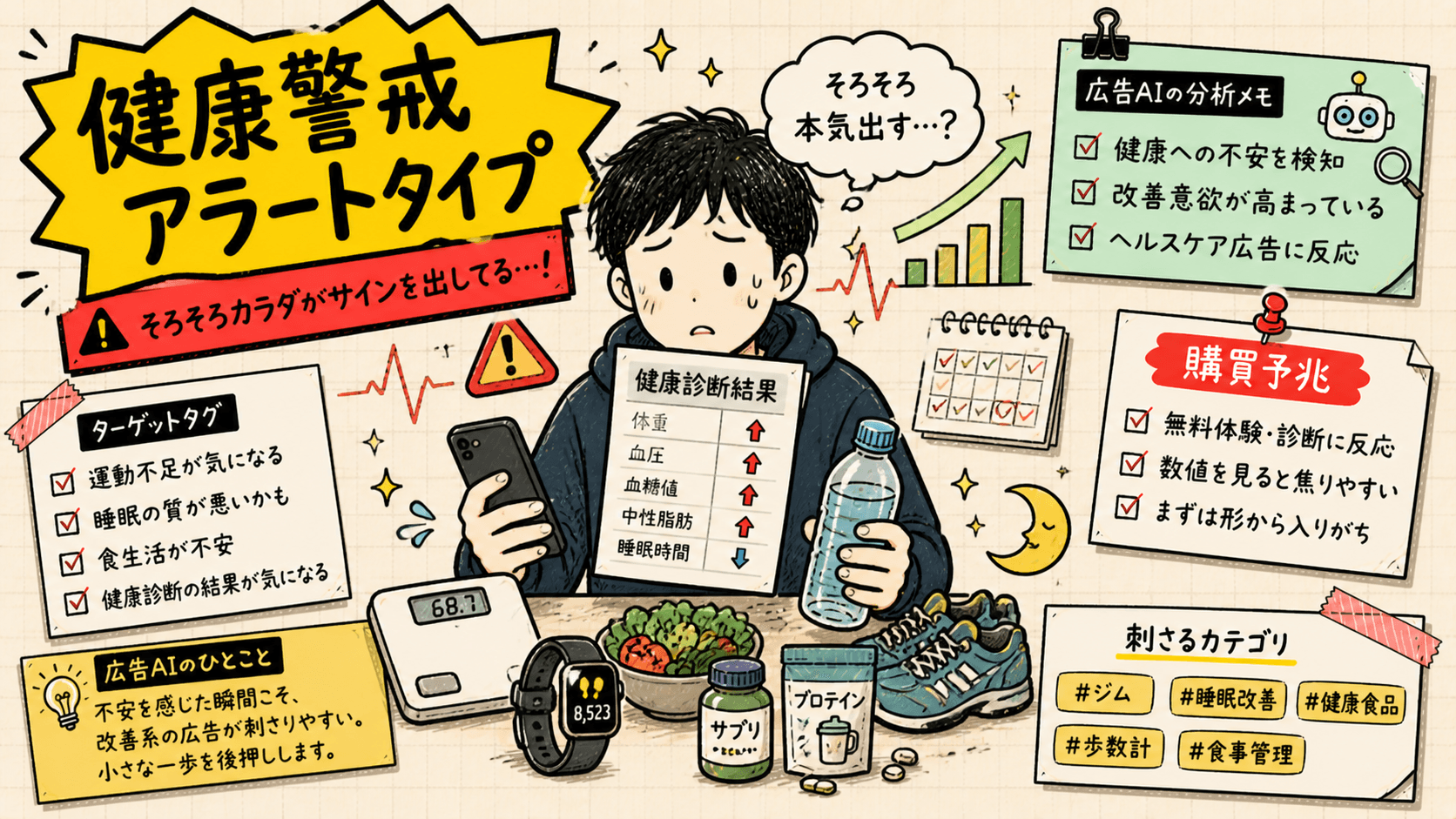 もしもの想像力が強すぎるタイプの広告人格タイプ画像